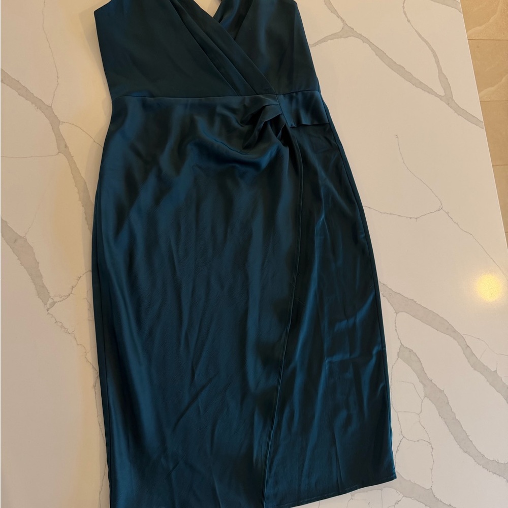 Lulu's Deep Teal Midi Dress